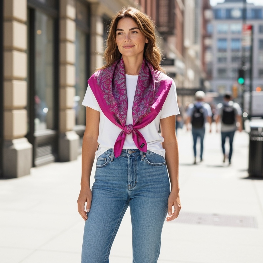 Express Silk Purple Scarf
Used